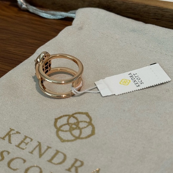 NEW Kendra Scott Elyse Rose Gold Ring in Rose Gold Drusy - Picture 5 of 9